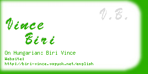 vince biri business card